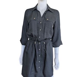 MICHAEL Michael Kors Charcoal Button-Front Dress